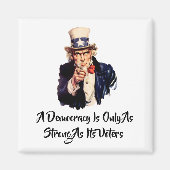 民主主義は有権者と同じくらい強い マグネット (正面)