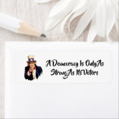 民主主義は有権者と同じくらい強い ラベル (インサイチュ)