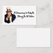 民主主義は有権者と同じくらい強い 名刺 (正面/裏面)