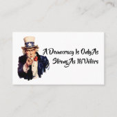 民主主義は有権者と同じくらい強い 名刺 (正面)