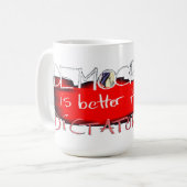 民主主義は独裁政権より優れている コーヒーマグカップ (正面左)