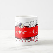 民主主義は独裁政権より優れている コーヒーマグカップ (中央)