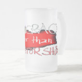 民主主義は独裁政権より優れている フロストグラスビールジョッキ (正面右)