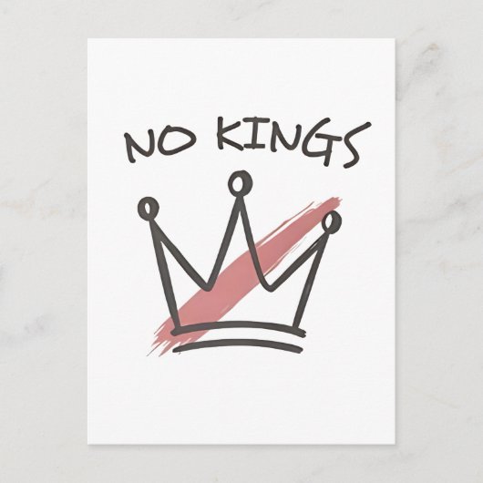 民主主義は王の地位を持たない米国 インビテーションポストカード (正面)