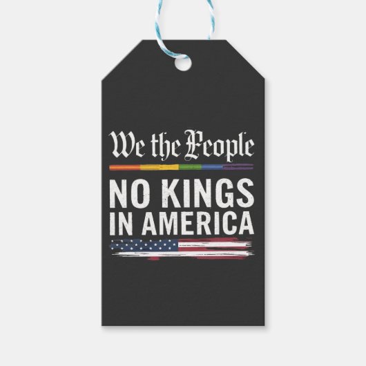 民主主義は王の地位を持たない米国 ギフトタグ (正面)