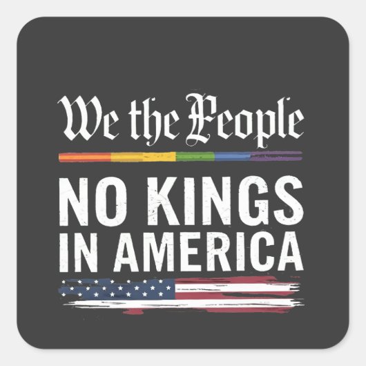 民主主義は王の地位を持たない米国 スクエアシール (正面)