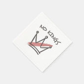 民主主義は王の地位を持たない米国 スタンダードカクテルナプキン (角)