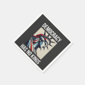 民主主義は王の地位を持たない米国 スタンダードカクテルナプキン (角)