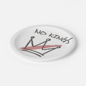 民主主義は王の地位を持たない米国 ペーパープレート (アングル)