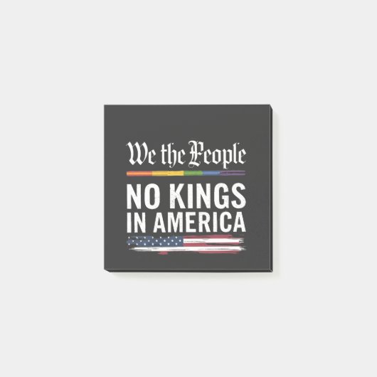 民主主義は王の地位を持たない米国 ポストイット (正面)