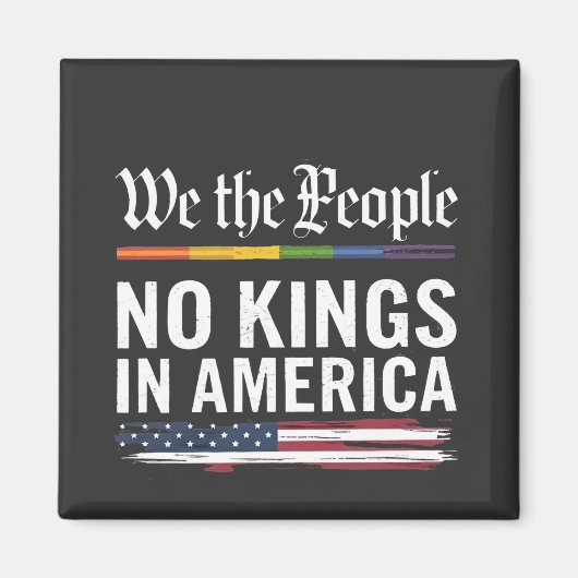 民主主義は王の地位を持たない米国 マグネット (正面)