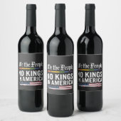 民主主義は王の地位を持たない米国 ワインラベル (ボトル)