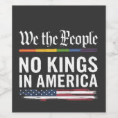 民主主義は王の地位を持たない米国 ワインラベル (シングルラベル)