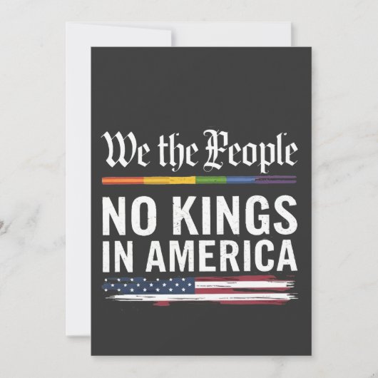 民主主義は王の地位を持たない米国 招待状 (正面)