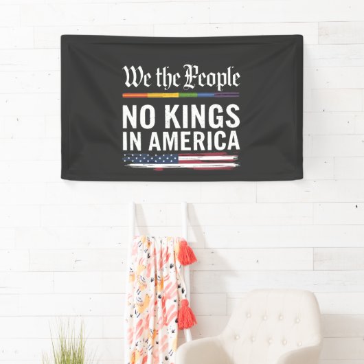 民主主義は王の地位を持たない米国 横断幕 (インサイチュ)