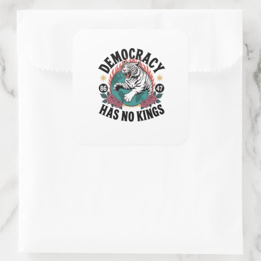 民主主義は王を持っていない86 47虎 スクエアシール (バッグ)