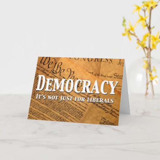 民主主義は自由主義者のためだけではない カード (黄色い花)