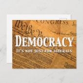 民主主義は自由主義者のためだけではない ポストカード (正面/裏面)