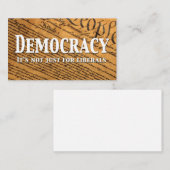 民主主義は自由主義者のためだけではない 名刺 (正面/裏面)