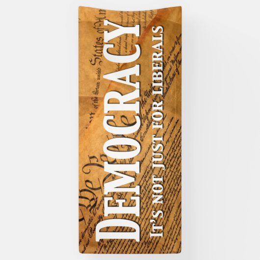 民主主義は自由主義者のためだけではない 横断幕 (縦)