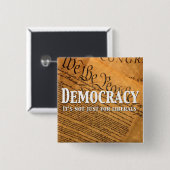 民主主義は自由主義者のためだけではない 缶バッジ (正面&裏面)