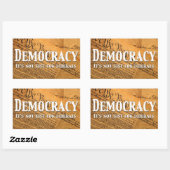 民主主義は自由主義者のためだけではない 長方形シール (シート)