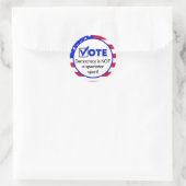 民主主義は観戦スポーツではない ラウンドシール (バッグ)