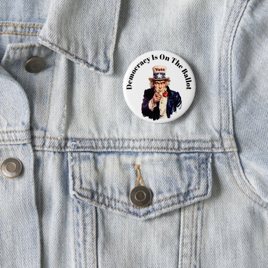 民主主義は2022年の投票に参加している 缶バッジ (インサイチュ)