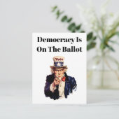 民主主義は2026年の投票に参加している ポストカード (スタンド正面)