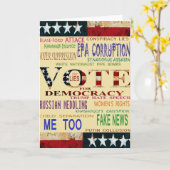 民主主義への投票 カード (黄色い花)