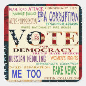 民主主義への投票 スクエアシール (正面)