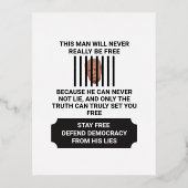 民主主義をうそから自由に守る 箔シーズンポストカード (正面)