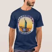 民主主義を再び偉大にしよう……投票しよう Tシャツ (正面)