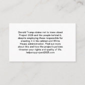 民主主義を守る – 投票ブルー – ドイツの羊飼い 名刺 (裏面)