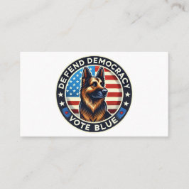 民主主義を守る – 投票ブルー – ドイツの羊飼い 名刺