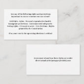 民主主義を守る – 投票ブルー 名刺 (正面/裏面)