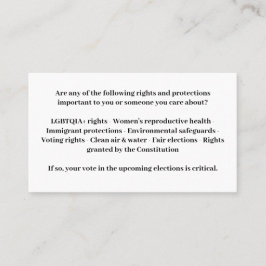 民主主義を守る – 投票ブルー 名刺