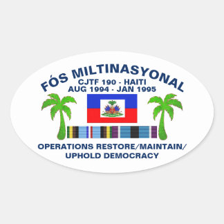 民主主義を守る – 白 楕円形シール