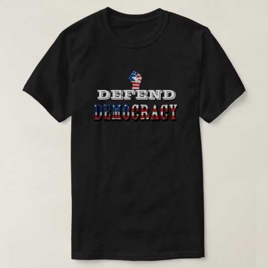 民主主義を守る Tシャツ (デザイン正面)