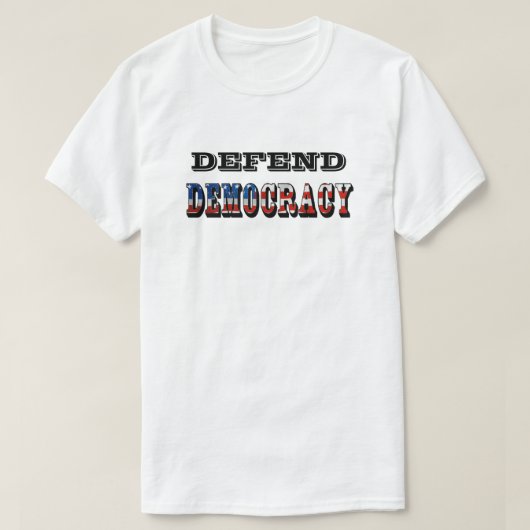 民主主義を守る Tシャツ (デザイン正面)