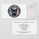 民主主義を守る – Vote Blue - Black Cat 名刺 (正面/裏面)