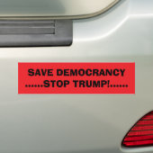 民主主義を守れ トランプを阻止せよ バンパーステッカー (車上)
