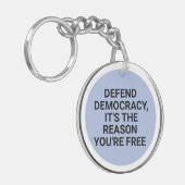 民主主義を守れ 自由があるのはそのためだ キーホルダー (正面左)