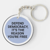 民主主義を守れ 自由があるのはそのためだ キーホルダー (裏面)
