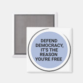 民主主義を守れ 自由が故に マグネット (正面/裏面)