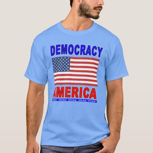 民主主義アメリカ国旗 Tシャツ (正面)