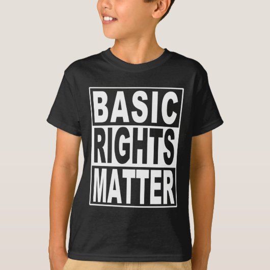 民主主義ステッカーの基本的権利デザイン Tシャツ (正面)
