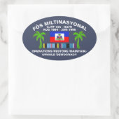 民主主義ステッカーを支持する 楕円形シール (バッグ)