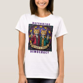 民主主義ストップを擁護するファシズム Tシャツ (正面)