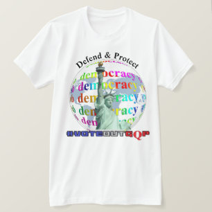 民主主義保護を守る#VOTEOUTGQP Tシャツ